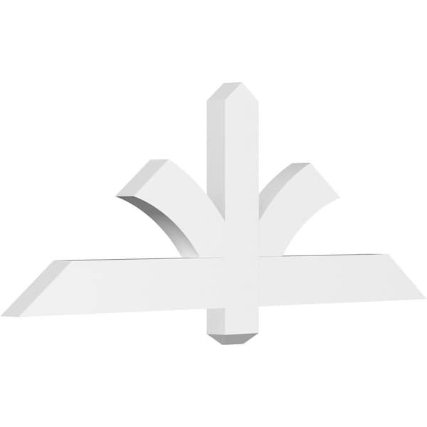 Ekena Millwork Redmond Architectural Grade PVC Gable Bracket, 48"W x 18"H x 2"D x 4"F, 9/12 Pitch GBP048X18X0204RED00 - main